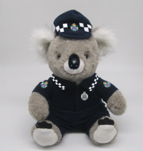 Koala Cop in police uniform